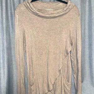 Cowl Neck Crisscross Front Too